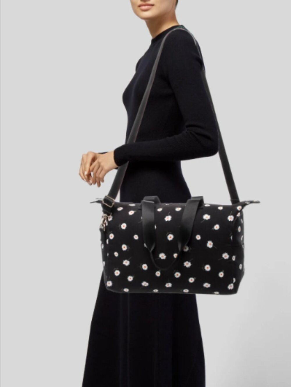 NWT Alice + Olivia By Stacey Bendet Daisy Print Weekender Duffel Bag